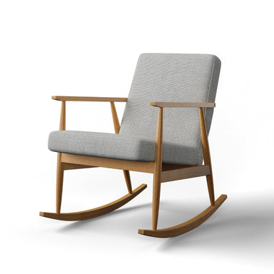 Oda Rocking Chair - Cosmo Norman Pistachio 11343 Ply & Foam Upholstery Structure; Suncity White Ash Frame / L:24’’ x