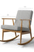 Oda Rocking Chair - Cosmo Norman Pistachio 11343 Ply & Foam Upholstery Structure; Suncity White Ash Frame / L:24’’ x