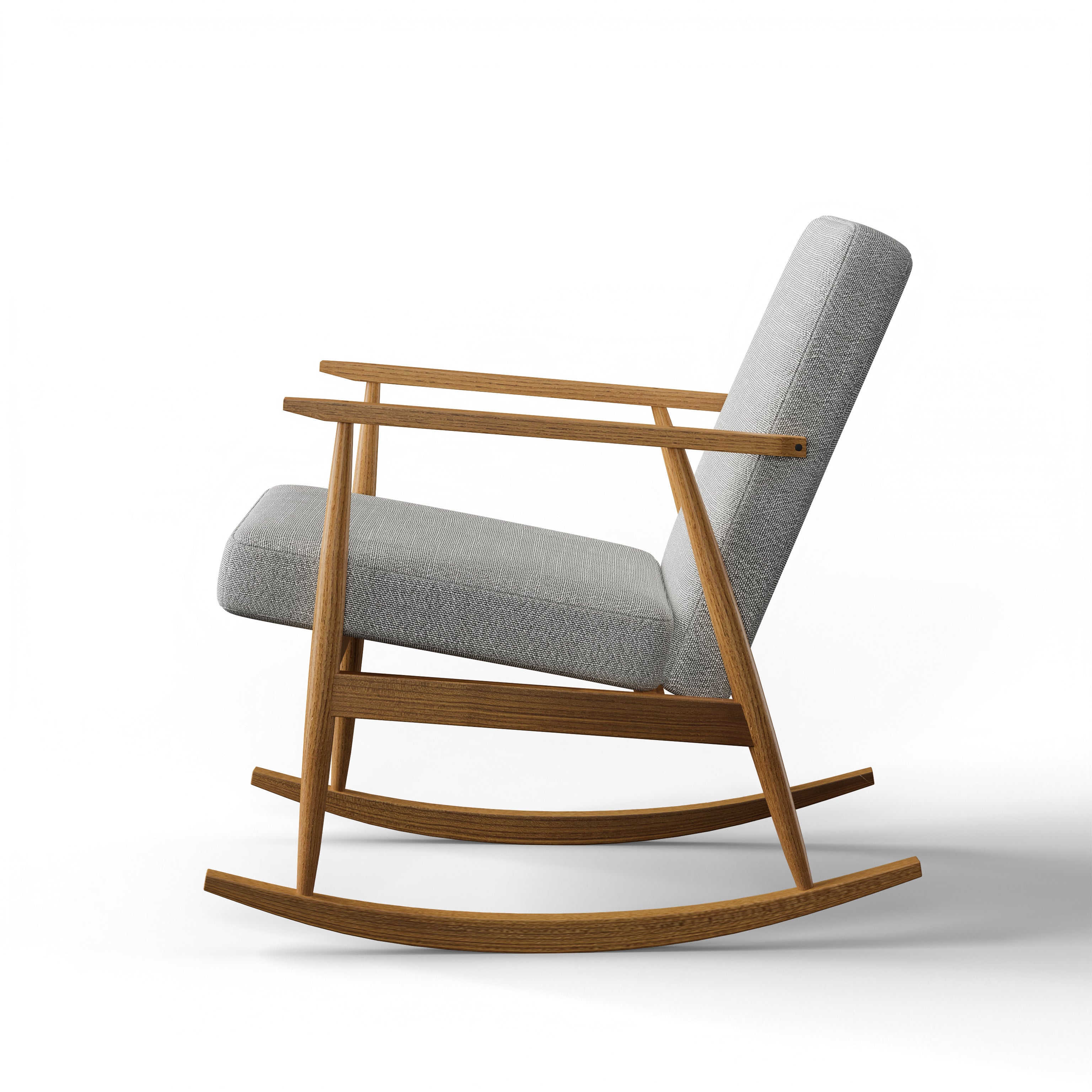 Oda Rocking Chair - Cosmo Norman Pistachio 11343 Ply & Foam Upholstery Structure; Suncity White Ash Frame / L:24’’ x