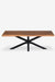 Odin Dining Table - 220 x 100 x 71.12 In cm / Mango Wood + Iron / Brown - Indoor Furniture