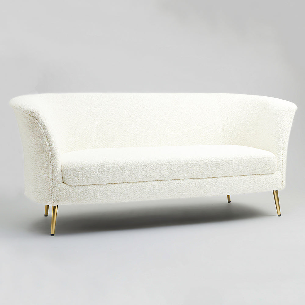 Olea Sofa - White / Rubber Wood and Upholstery / CM:- L:- 175 x W:- 81 x H:- 79 - Indoor Furniture