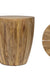 Olivia Drum Side Table - Light Walnut / Wood / L:53 x D:53 x H:60 in cm - Indoor Furniture