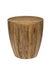 Olivia Drum Side Table - Light Walnut / Wood / L:53 x D:53 x H:60 in cm - Indoor Furniture