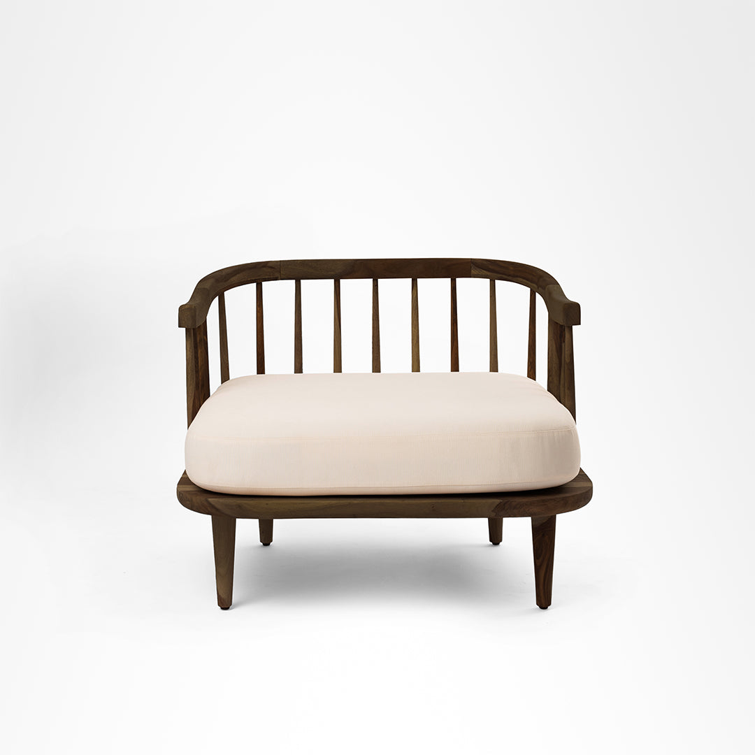 Onyx Lounge Chair - Walnut / Sheesham Wood / W: 34 ’ D: 31’’ H: 27’’SH: 15’’ - Indoor Furniture