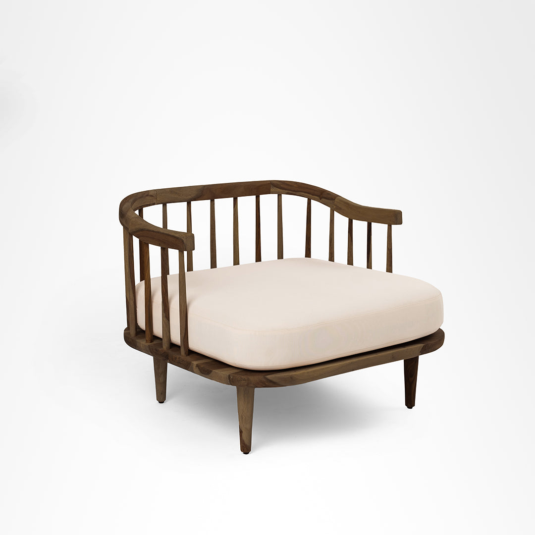 Onyx Lounge Chair - Walnut / Sheesham Wood / W: 34 ’ D: 31’’ H: 27’’SH: 15’’ - Indoor Furniture