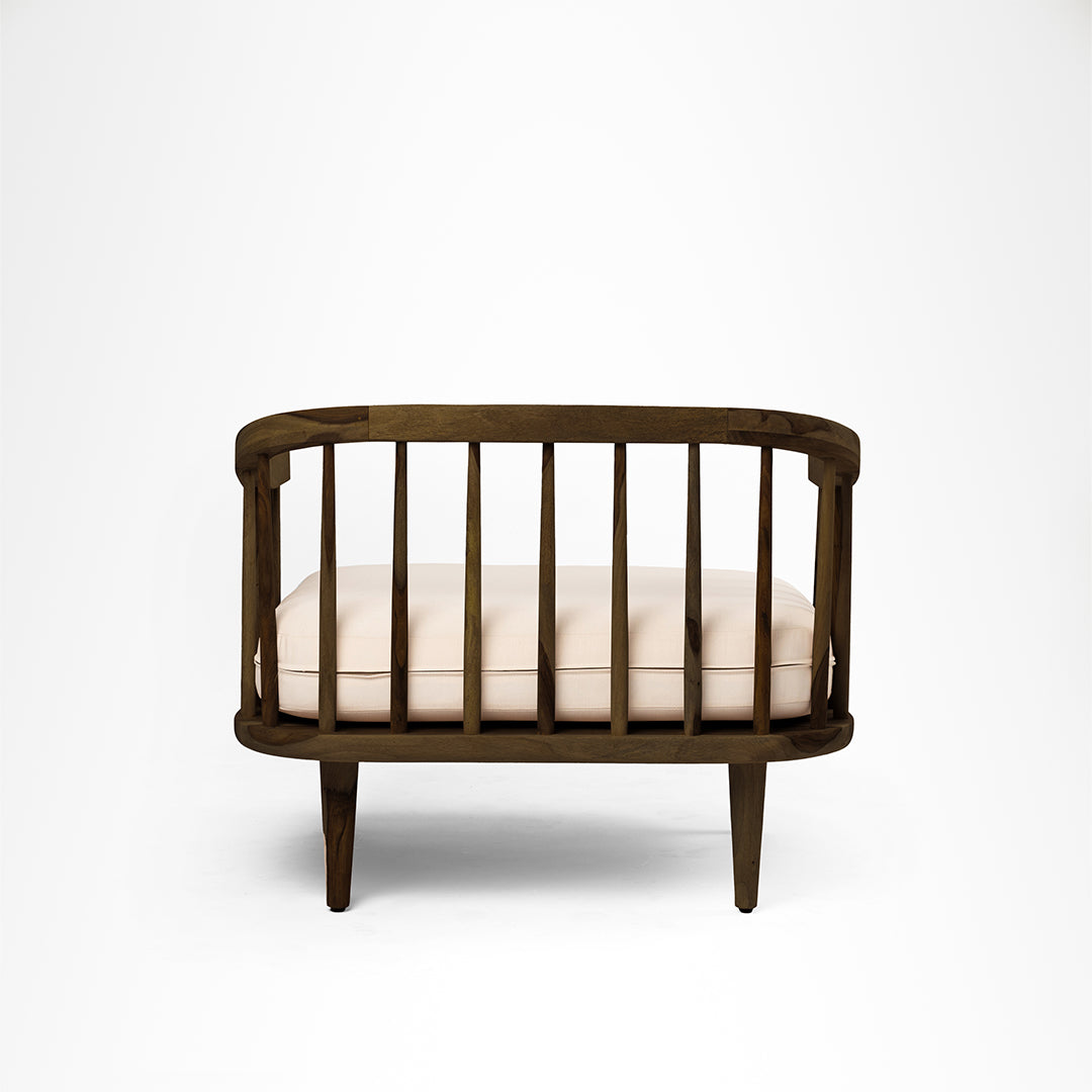 Onyx Lounge Chair - Walnut / Sheesham Wood / W: 34 ’ D: 31’’ H: 27’’SH: 15’’ - Indoor Furniture
