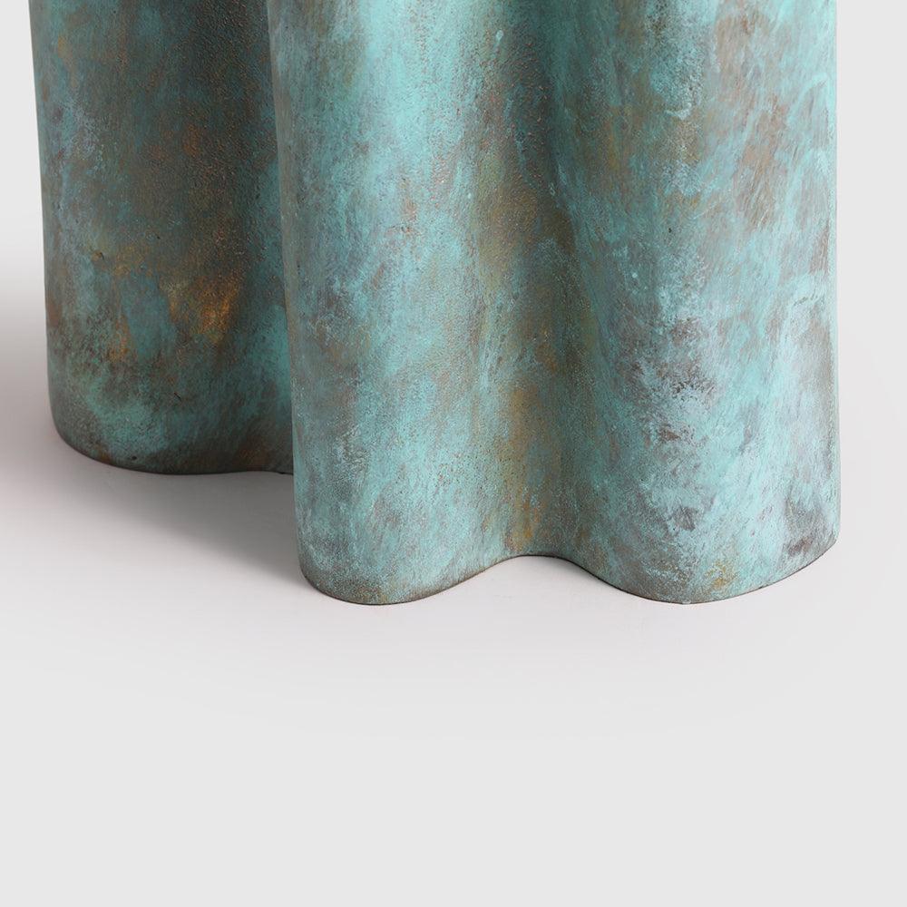 Oralbo Table - Aluminium + Marble / L:47 x B:47 x H:50 In cm - Indoor Furniture