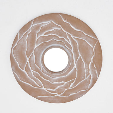 Orb Mirror - Antique Brass / Aluminium / 64L X 64W X 2.5H In Cms - Décor