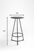 Orbit Bar Table - Black / Mild Steel & Wood - Outdoor Furniture
