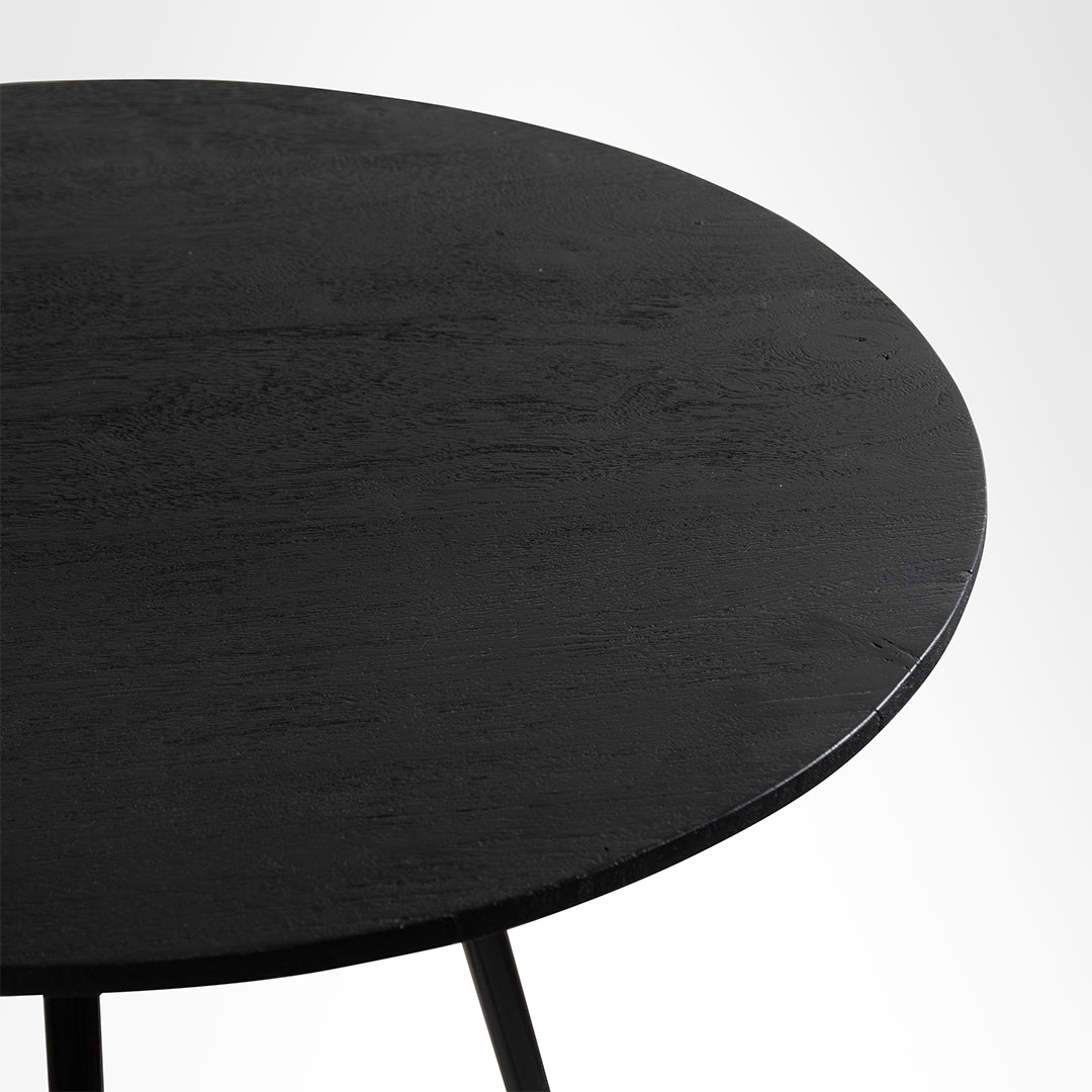 Orbit Bar Table - Black / Mild Steel & Wood - Outdoor Furniture