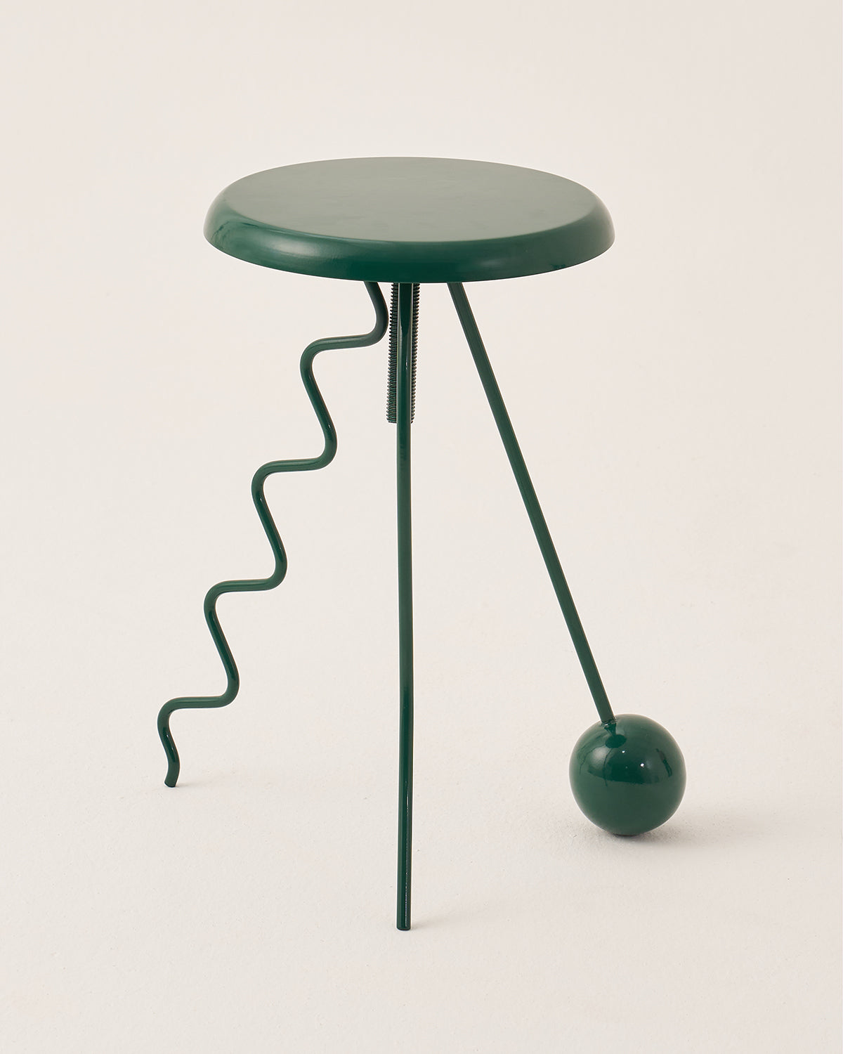 Orbital Oddity Table - Green / Metal / 41L X 41W X 61H In Cms - Furniture