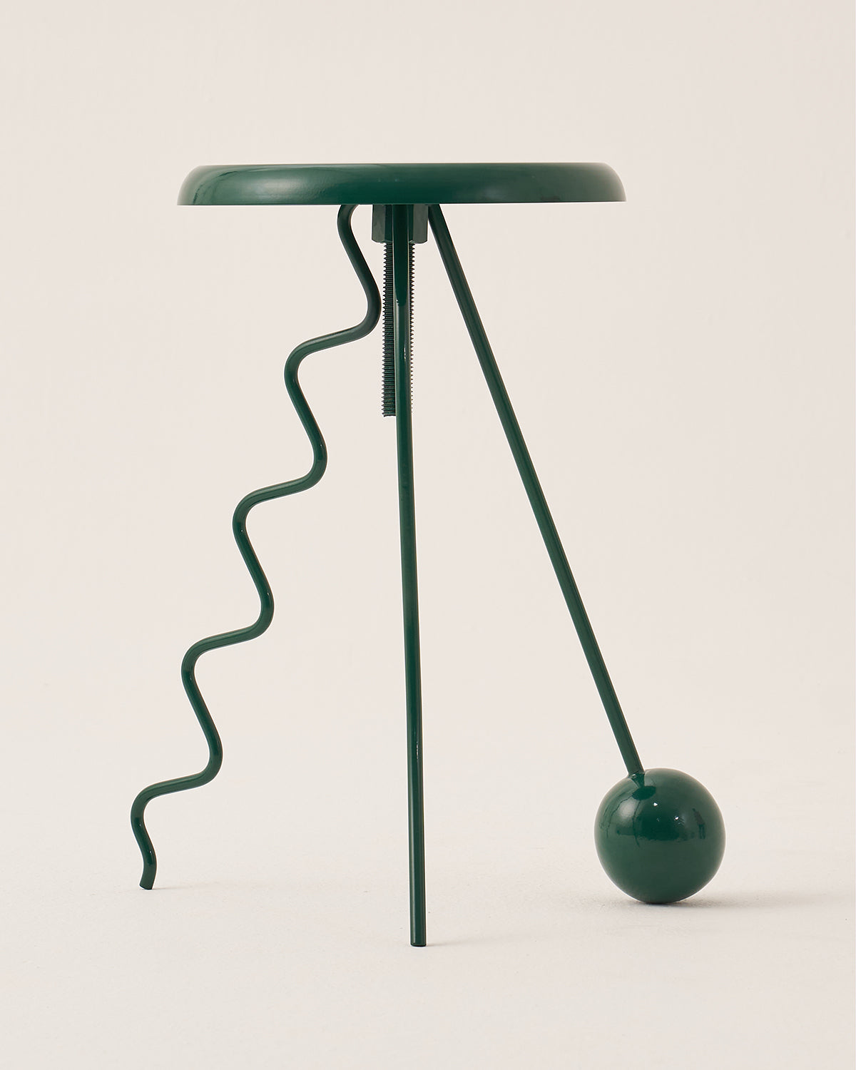 Orbital Oddity Table - Green / Metal / 41L X 41W X 61H In Cms - Furniture