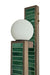 Orbola Wall Lamp - Green / White ash wood; Handmade tiles / L: 4.25’’ W: 7’’ H: 36’’ - Lighting