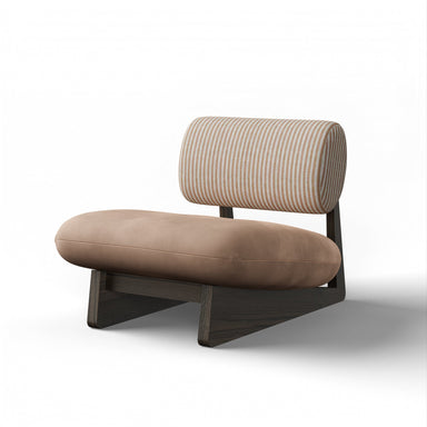Osaka I Lounge Chair - Smoke Grey White Ash Frame; D’Decor Aura Splendor Sr No 103 Ply & Foam Upholstery Seat;