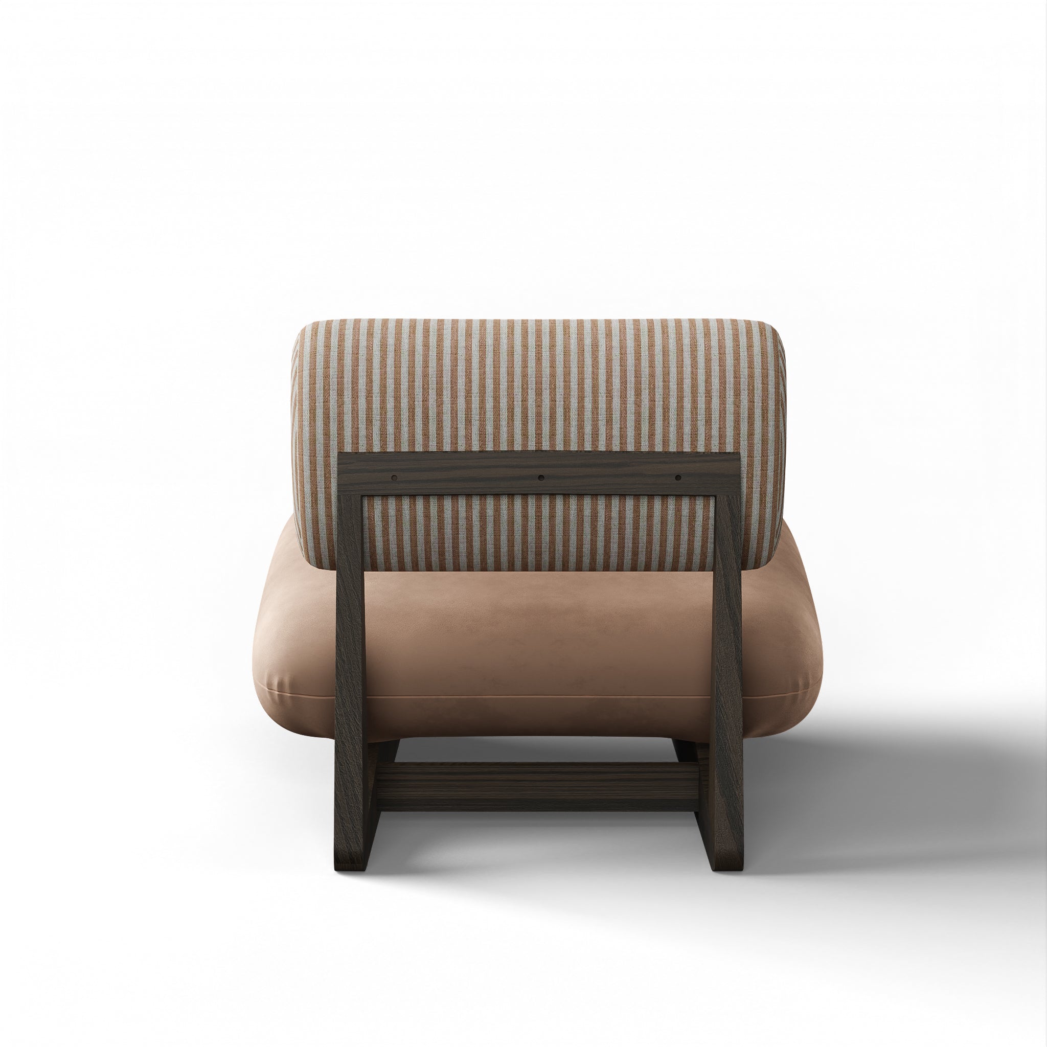 Osaka I Lounge Chair - Smoke Grey White Ash Frame; D’Decor Aura Splendor Sr No 103 Ply & Foam Upholstery Seat;