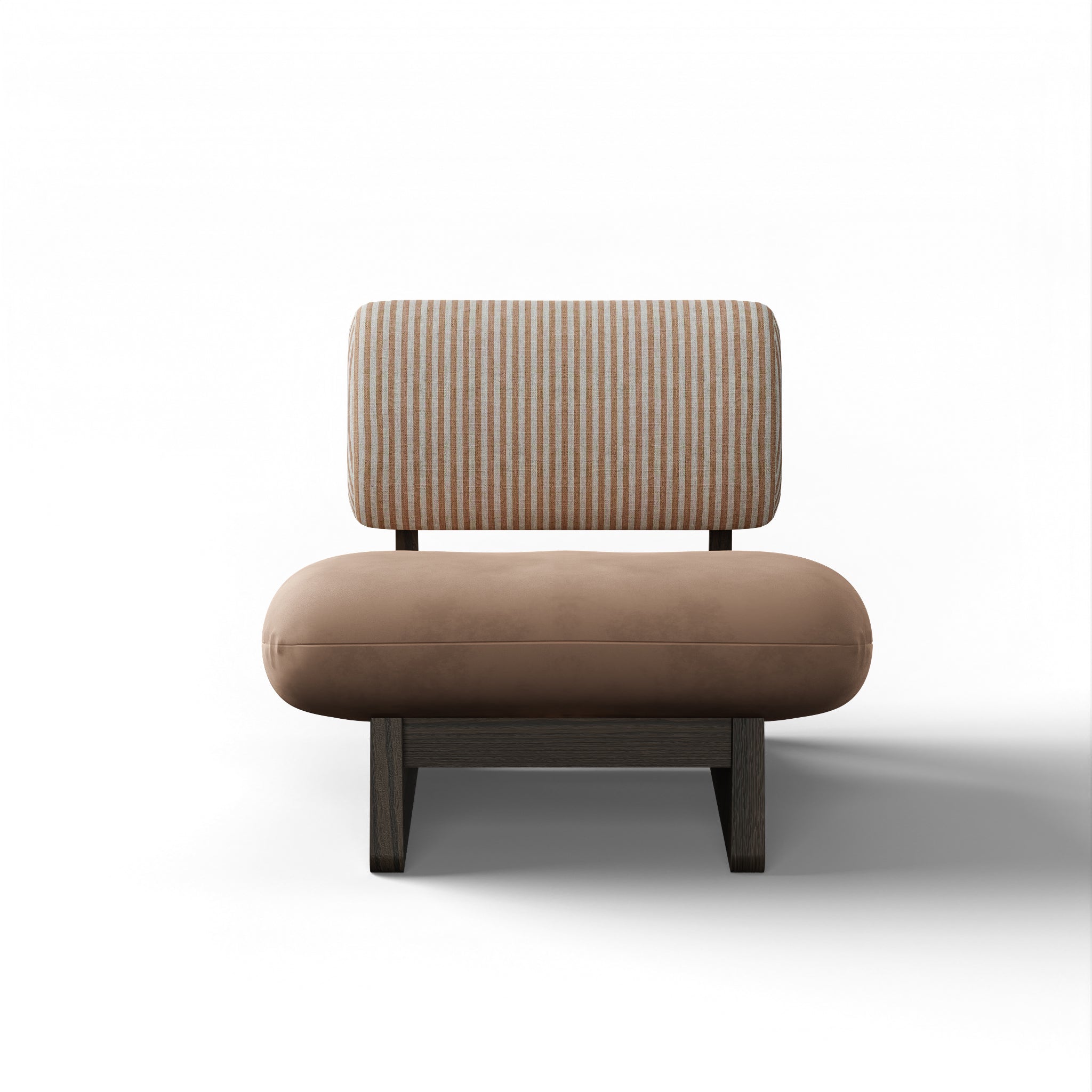 Osaka I Lounge Chair - Smoke Grey White Ash Frame; D’Decor Aura Splendor Sr No 103 Ply & Foam Upholstery Seat;