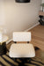 Osaka II Lounge Chair - Black Distressed/Charcoal White Oak Frame; The White AW-76 Ply & Foam Upholstery Seat;