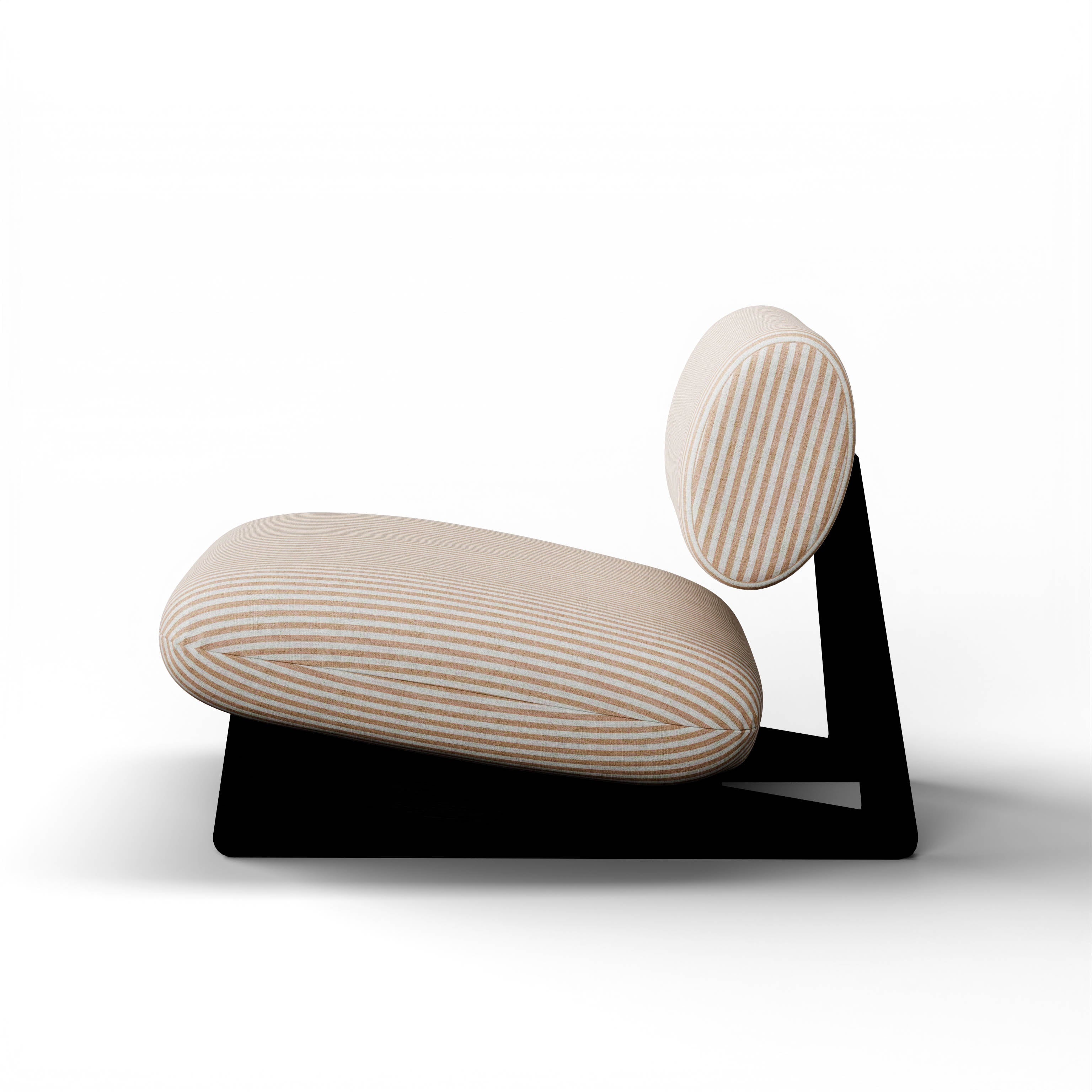 Osaka II Lounge Chair - Black Distressed/Charcoal White Oak Frame; The White AW-76 Ply & Foam Upholstery Seat;