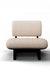 Osaka II Lounge Chair - Black Distressed/Charcoal White Oak Frame; The White AW-76 Ply & Foam Upholstery Seat;