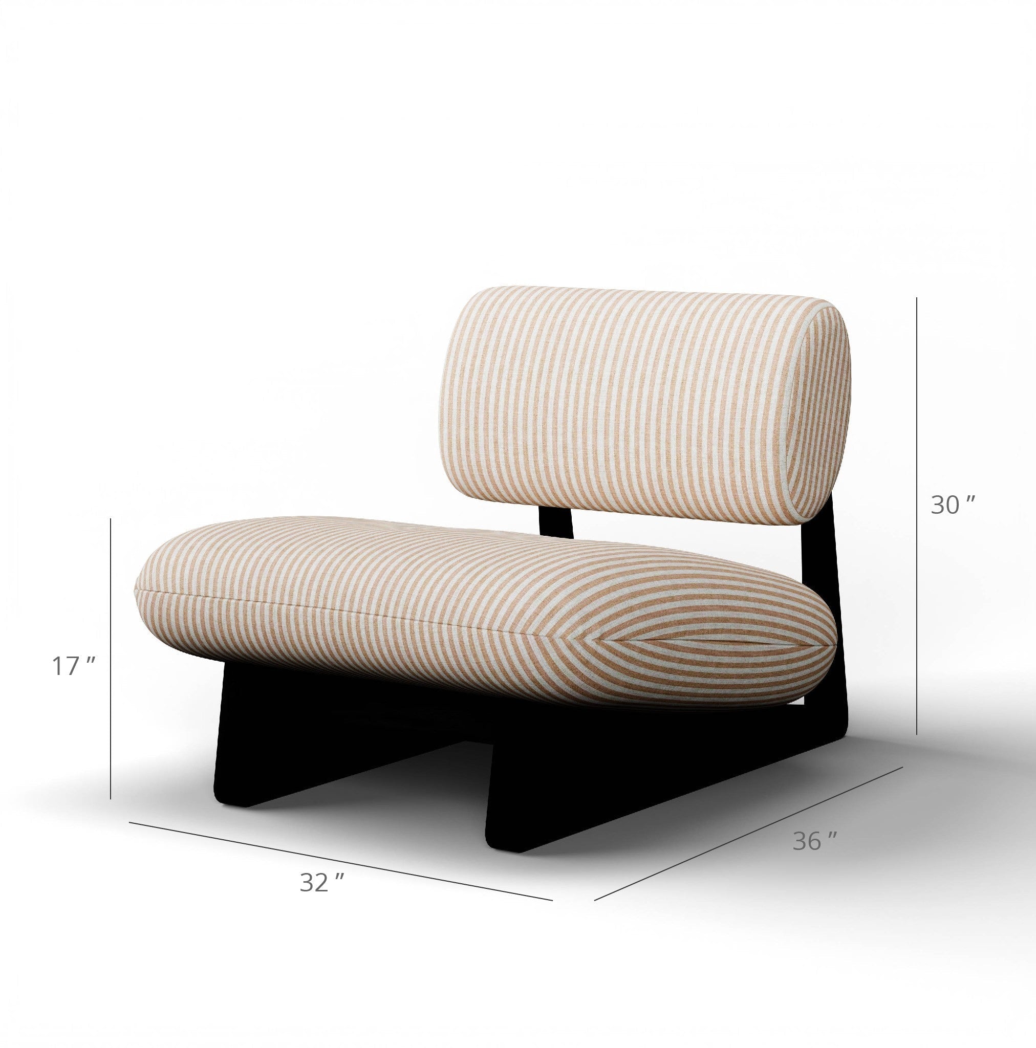 Osaka II Lounge Chair - Black Distressed/Charcoal White Oak Frame; The White AW-76 Ply & Foam Upholstery Seat;