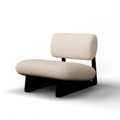 Osaka II Lounge Chair - Black Distressed/Charcoal White Oak Frame; The White AW-76 Ply & Foam Upholstery Seat;