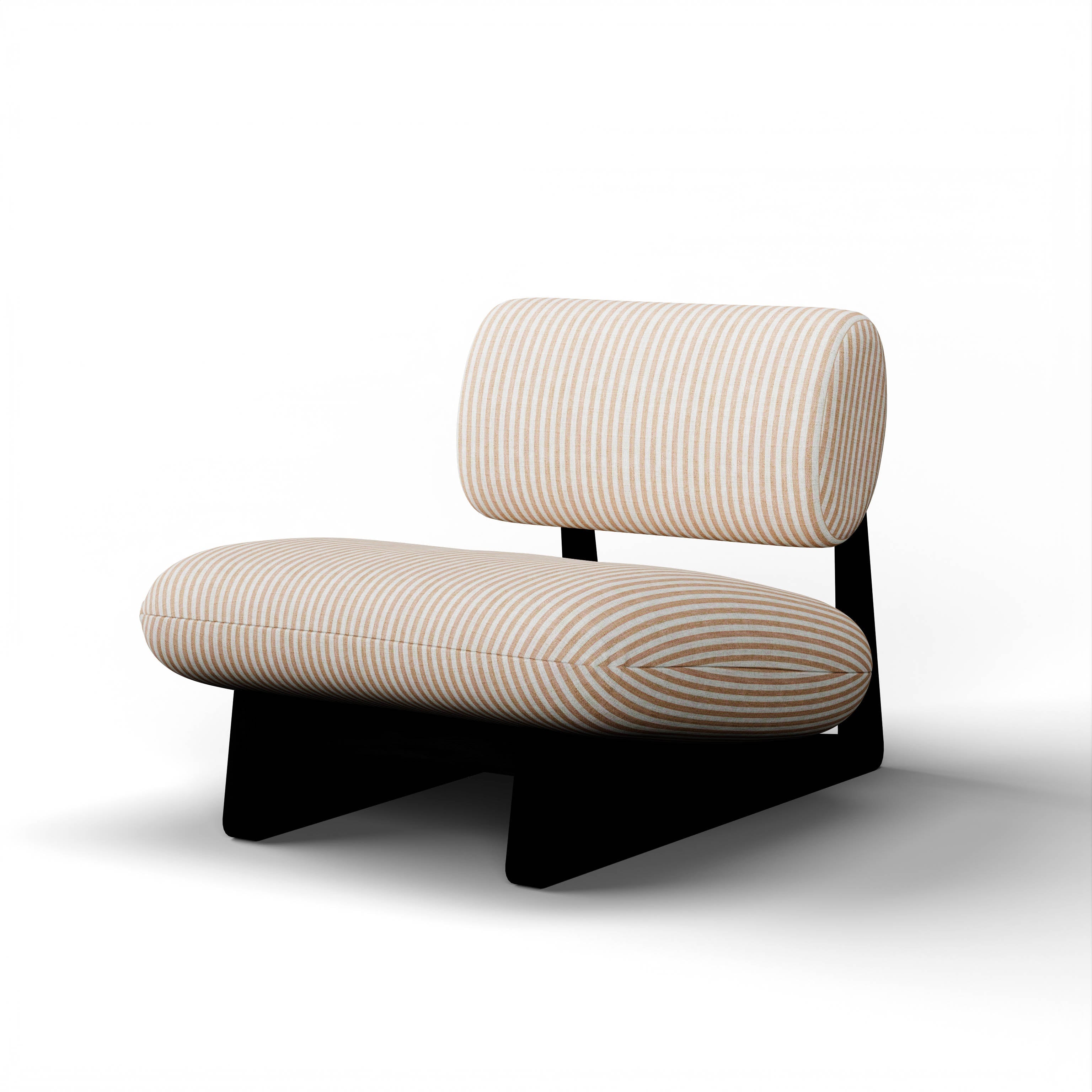 Osaka II Lounge Chair - Black Distressed/Charcoal White Oak Frame; The White AW-76 Ply & Foam Upholstery Seat;