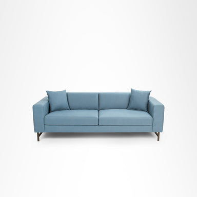 Oslo Sofa - W: 82 ’ D: 33’’ H: 28’’ SH: 16’’ / Blue / Metal & Upholstered Fabric - Indoor Furniture
