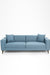 Oslo Sofa - W: 82 ’ D: 33’’ H: 28’’ SH: 16’’ / Blue / Metal & Upholstered Fabric - Indoor Furniture