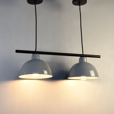 Over-Table Dining Light - Grey / 23 inches L x 40 inches H / Mild Steel, Color: Grey - Lighting