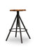 Oxford Metal Bar Stool - Natural / Wood and MS / L:53 x D:53 x Maximum adjustable Height:80 and Minimum adjustable