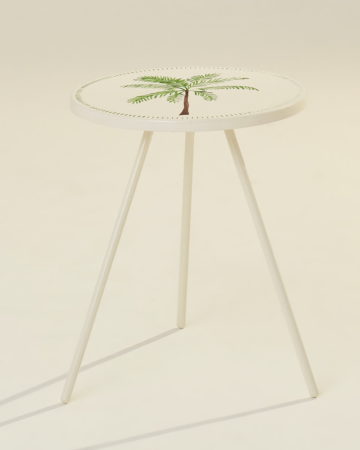Palem Table - white / Metal / 41L X 41W X 48H In Cms - Indoor Furniture