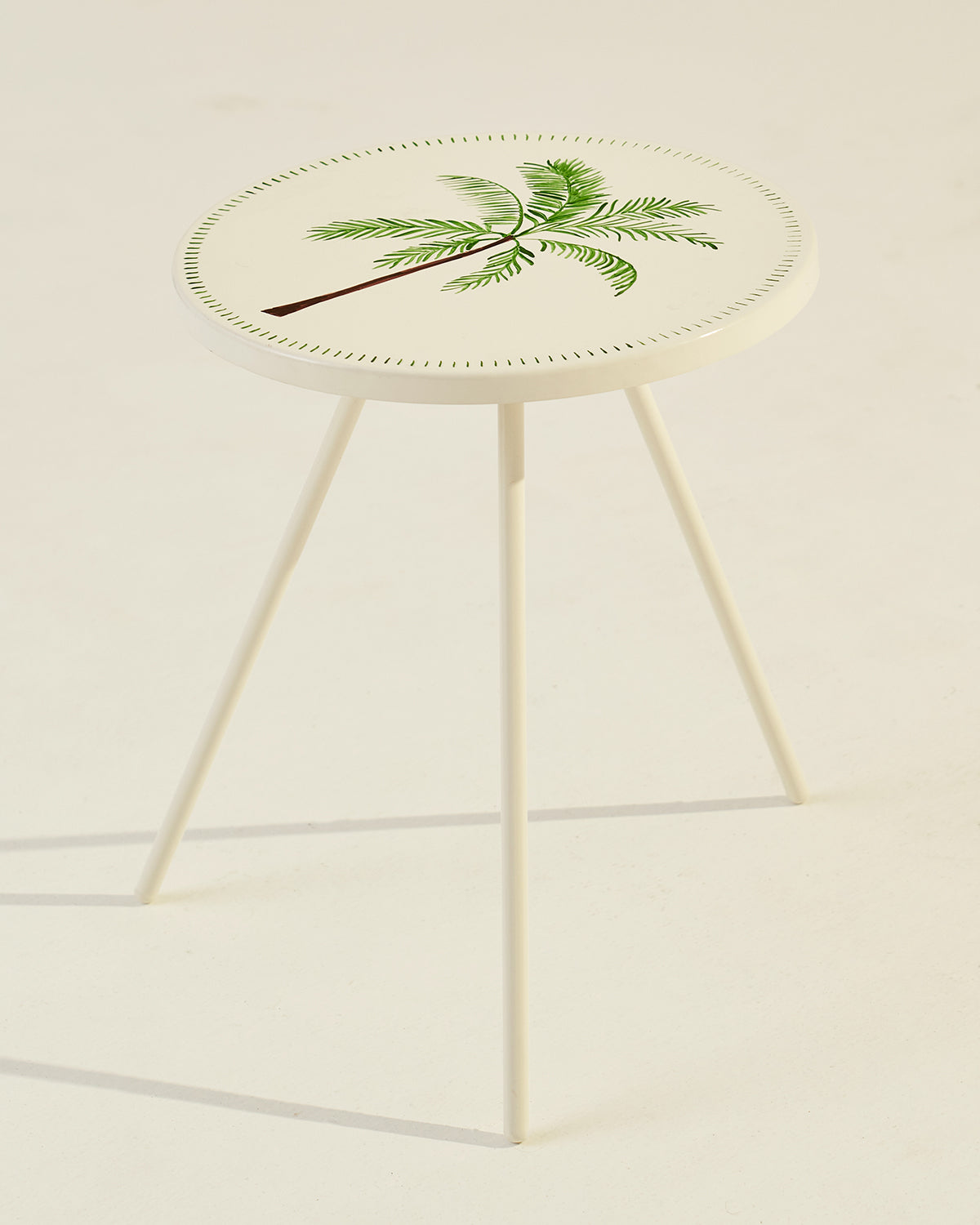 Palem Table - white / Metal / 41L X 41W X 48H In Cms - Indoor Furniture