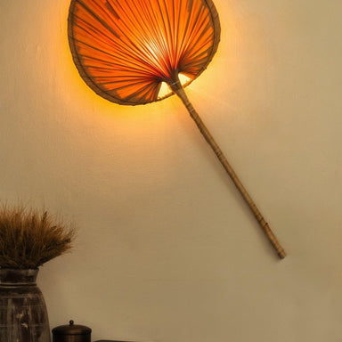 Handcrafted Palm Leaf Wall Light - Natural Tropical Lampshade - TesuWall Light