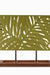 Palme London Table Lamp - L:21’’ W: 5’’ H: 20’’ / Natural Wood and White and Green Shade / Mild Steel and Poplin