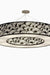 Paloma Donut Hanging Lamp - Dia: 100’’ H: 20’’ / BLACK AND WHITE / Mild Steel, Crepe and Satin - Lighting