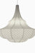 Pampille Chandelier Hanging Lamp - D:28’’ H: 28’’ / WHITE / Mild Steel and Poplin - Lighting