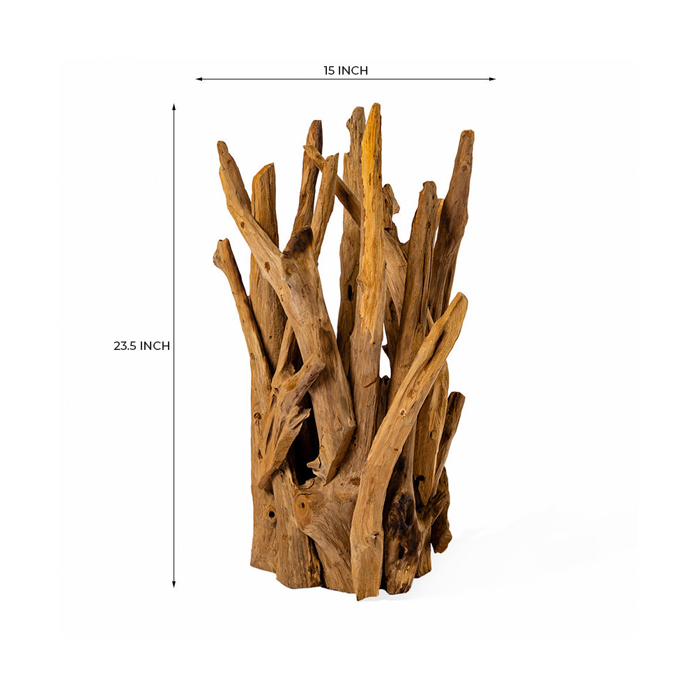 Pantai Table Lamp 2 - Drift Wood / L:38 x B:38 x H:60 In cm - Lighting