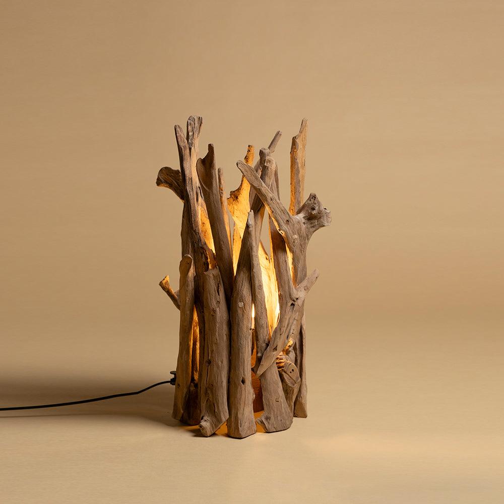 Pantai Table Lamp 2 - Drift Wood / L:38 x B:38 x H:60 In cm - Lighting