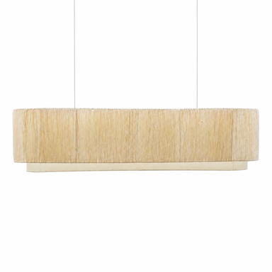 Papyrus Capsule Pendant Lamp - H: 13’’ W: 51’’ / Banana Fiber paper - Lighting