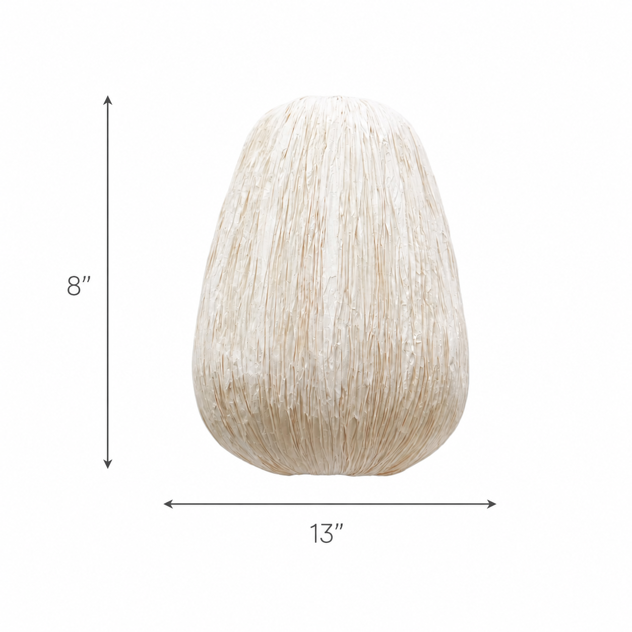 Papyrus Cocoon Wall Lamp - Banana Fiber paper / H: 8’’ W: 13’’ - Lighting