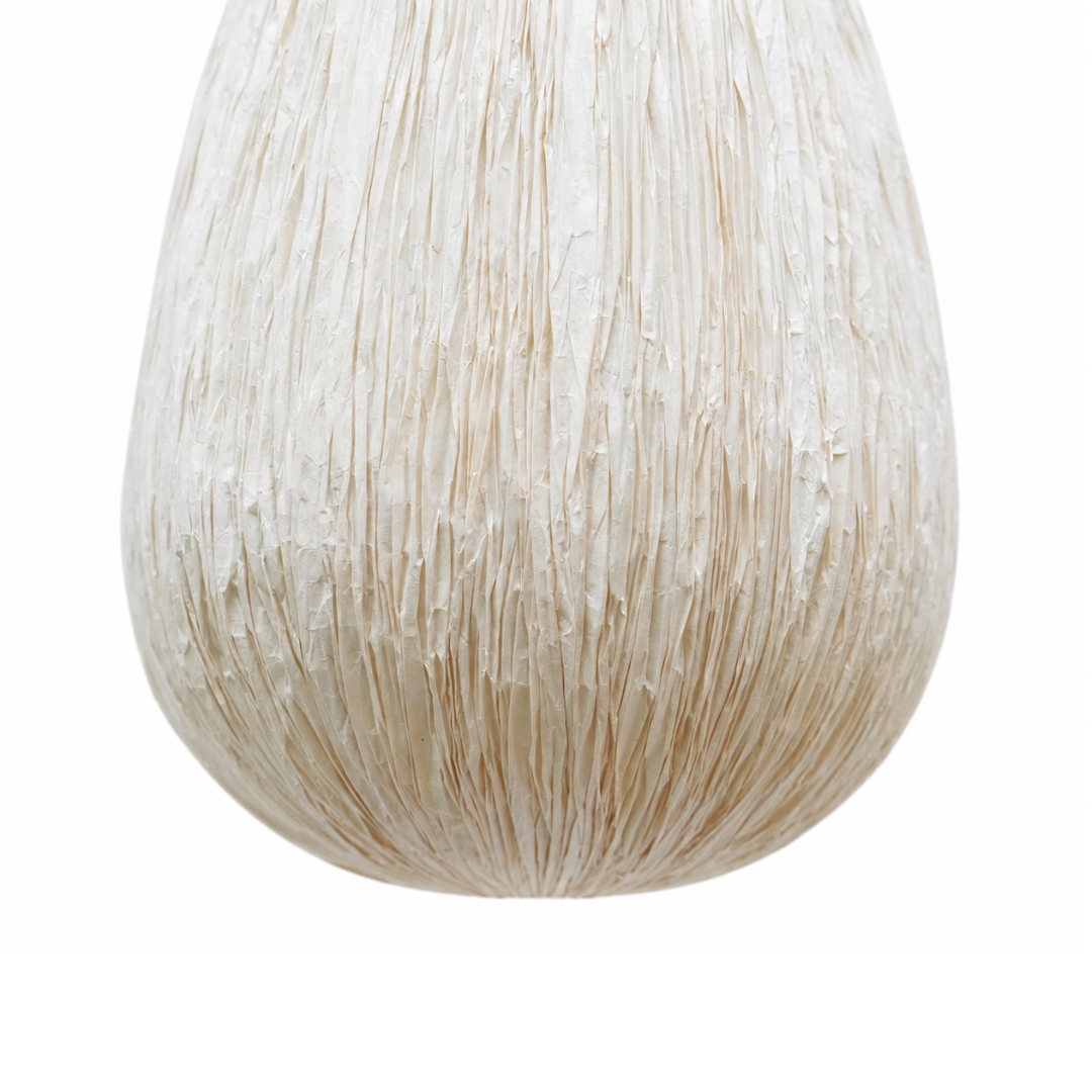 Papyrus Cocoon Wall Lamp - Banana Fiber paper / H: 8’’ W: 13’’ - Lighting