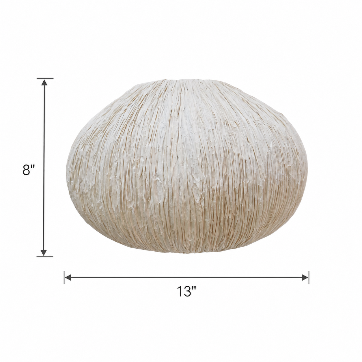 Papyrus Dome Wall Lamp - Banana Fiber paper / H: 8’’ W: 13’’ - Lighting