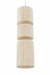 Papyrus Dusk Pendant Lamp - Dia: 11’’ H: 42’’ / Banana Fiber paper - Lighting