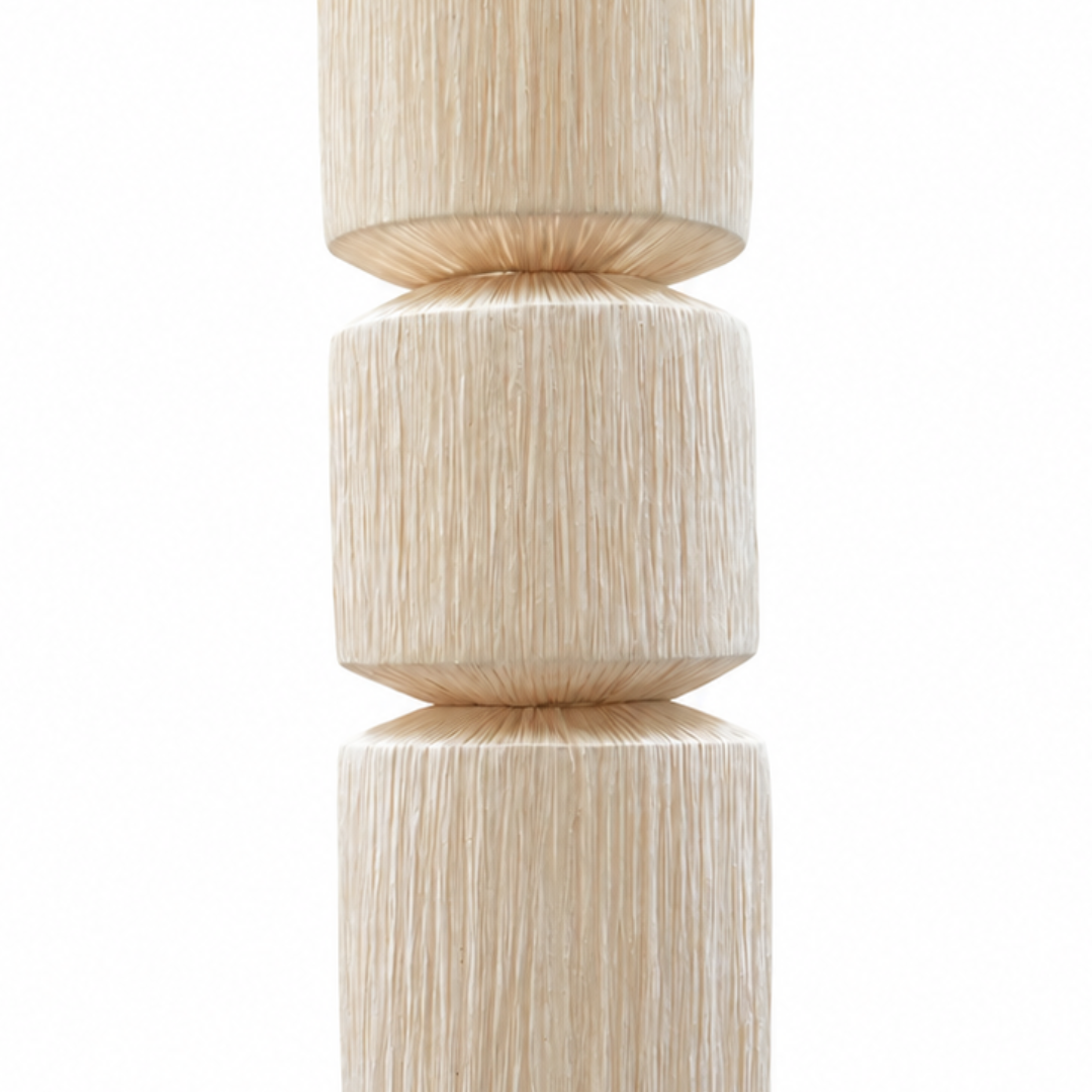 Papyrus Dusk Pendant Lamp - Dia: 11’’ H: 42’’ / Banana Fiber paper - Lighting