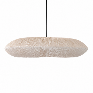 Papyrus Halo Pendant Lamp - Banana Fiber paper / Dia: 8’’ W: 36’’ - Lighting