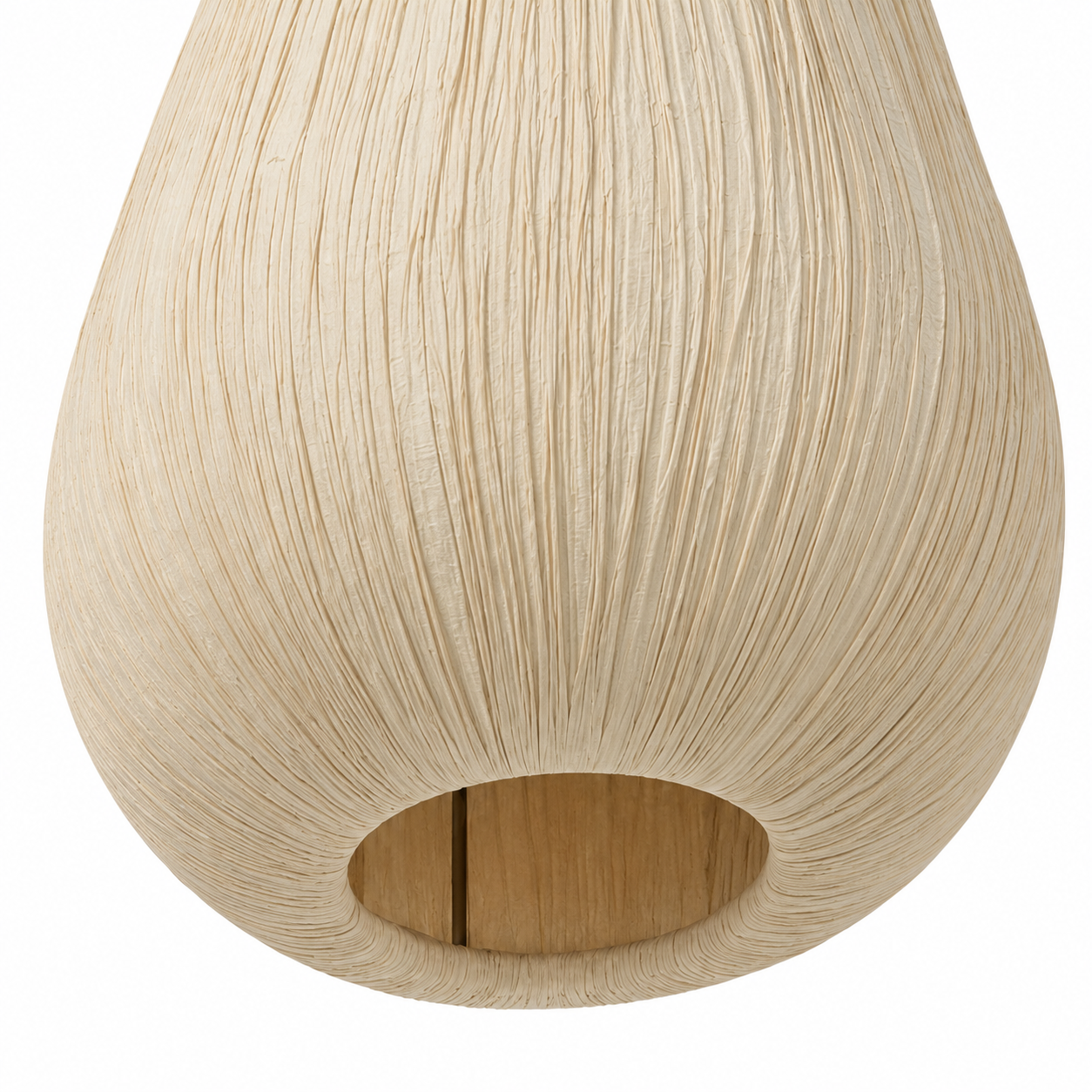 Papyrus Hive Pendant Lamp - H: 14’’ × W: 8’’ / Banana Fiber paper - Lighting