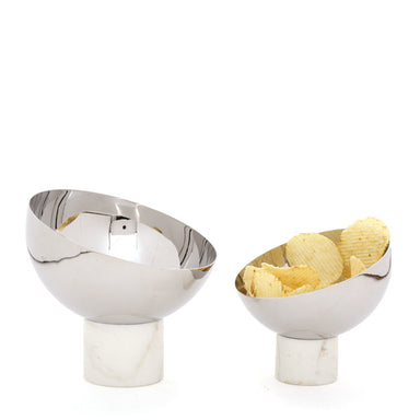 Para Bowls - Natural / Stainless steel and marble - Decor