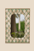 Paraffin Wall Mirror - Neutral / Teakwood, plywood, ceramic tile and mirror / L: 19’’ W: 1’’ H: 27’’ - Decor