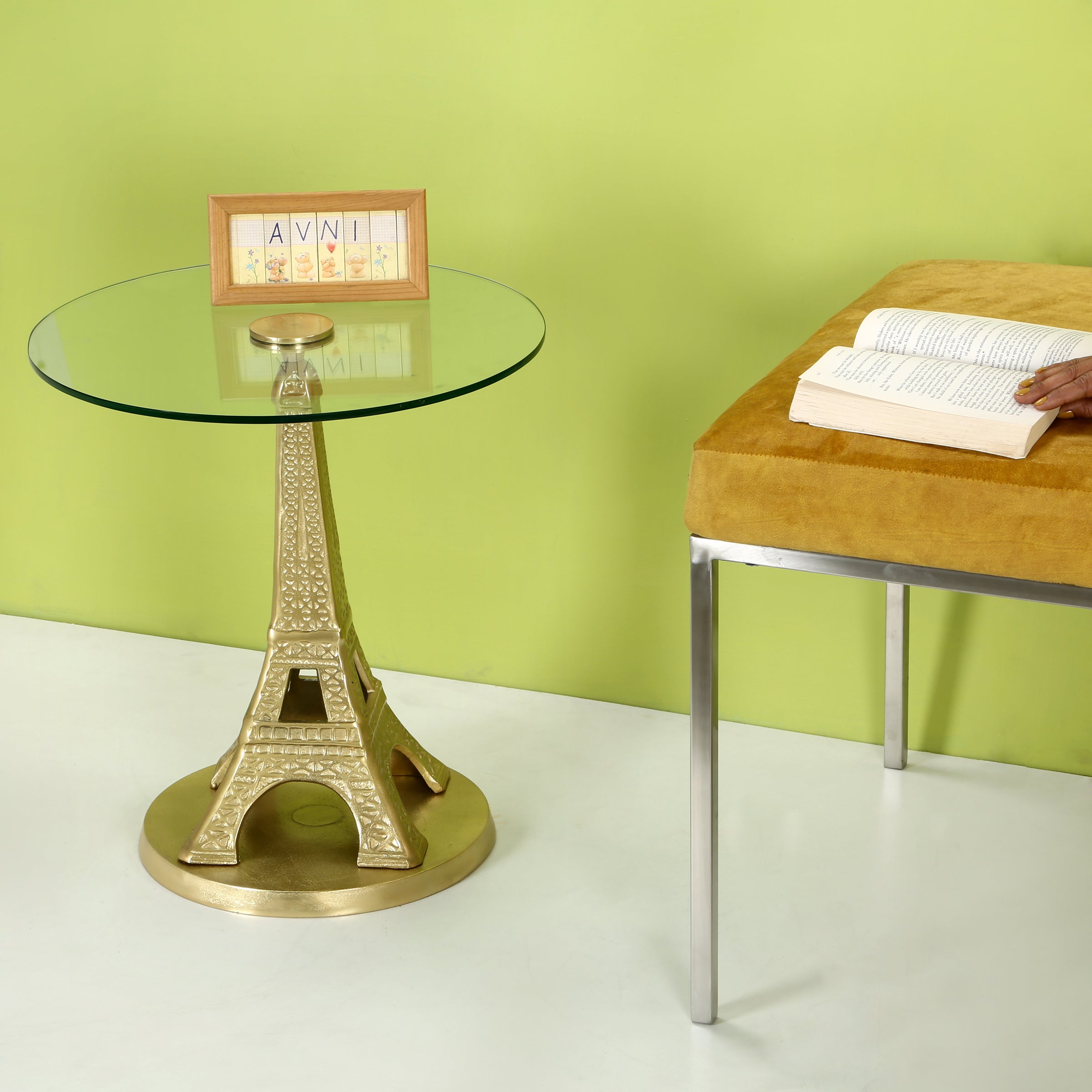 Paris Side Table - Gold / Aluminium / 19’’ x 19’’ x 21’’ - Indoor Furniture