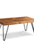 Parquetry Hairpin Coffee Table - Light Walnut / Mango Wood And MS / L:90 x D:45 x H:41 in cm - Indoor Furniture